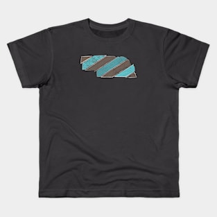 Nebraska Textured Shapes Kids T-Shirt